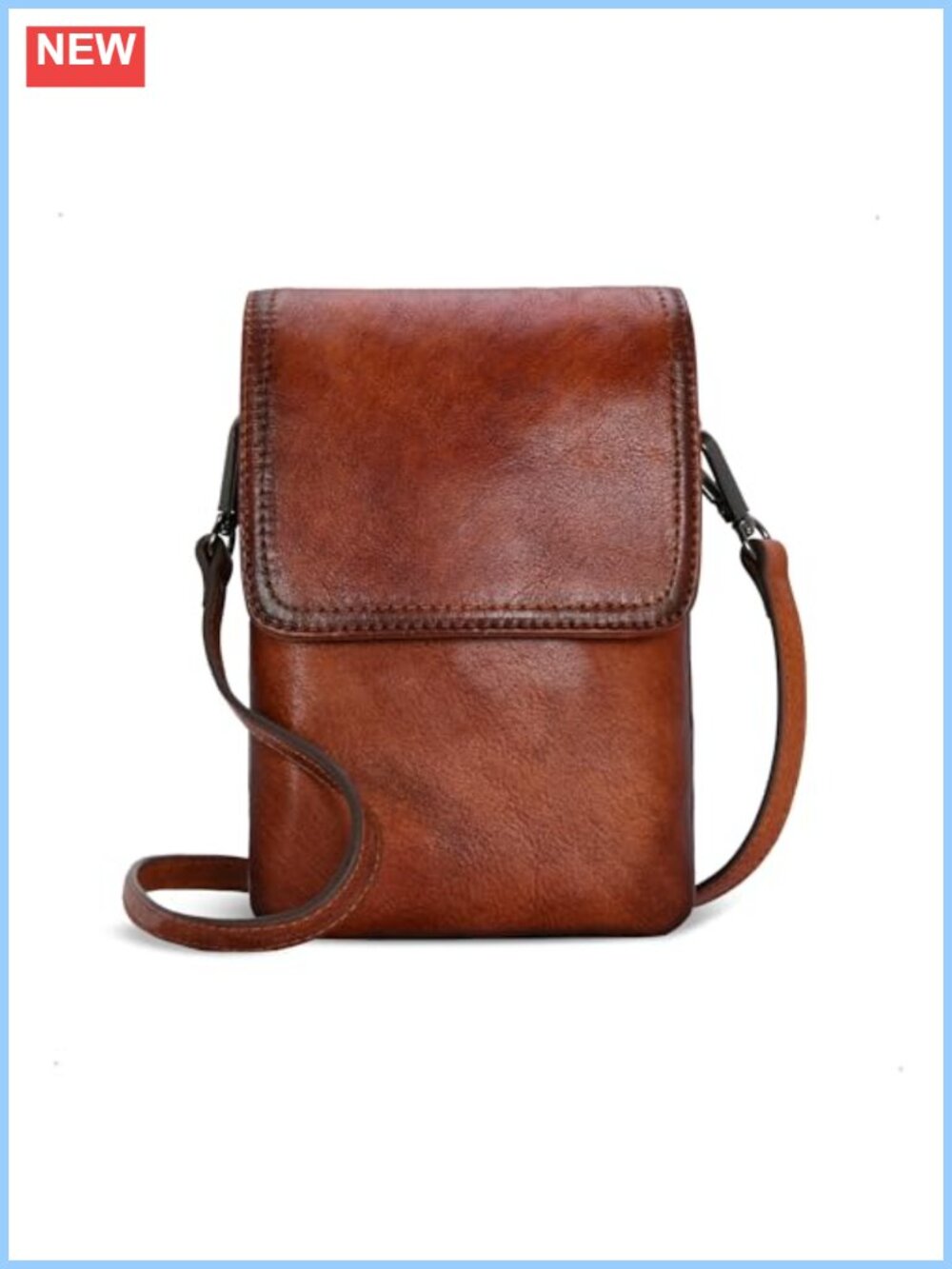 Genuine Leather RFID Blocking Small Crossbody Bag Purse Travel